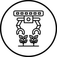 Vector Design Agricultural Robot Vector Icon Style