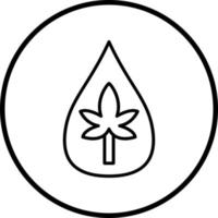 Vector Design Hemp Oil Vector Icon Style