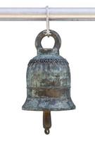 Old bell isolated on white background with clipping path, Thai style in temple photo