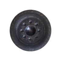 Thai traditional antique gong isolated on white background with clipping path photo