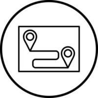 Vector Design Route Map Vector Icon Style