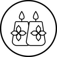 Spa Candle Vector Icon Style