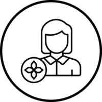 Massage Therapist Vector Icon Style