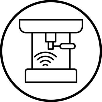 Smart Coffee Machine Vector Icon Style