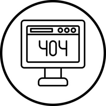 Vector Design Error 404 Vector Icon Style