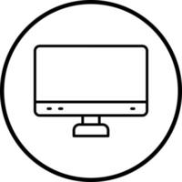 TV Monitor Vector Icon Style