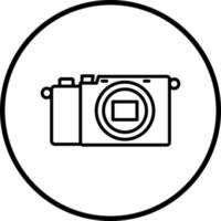 Vector Design Mirrorless Camera Vector Icon Style