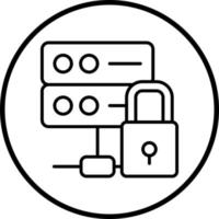 Vector Design Database Lock Vector Icon Style