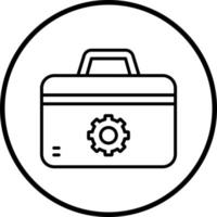 vector diseño herramienta caja vector icono estilo