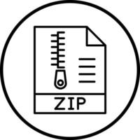 Vector Design Zip File Vector Icon Style