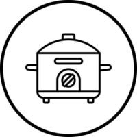 Vector Design Rice Cooker Vector Icon Style