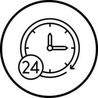 vector diseño 24 horas Servicio vector icono estilo