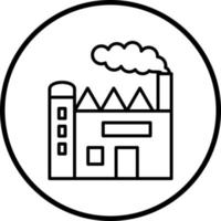 Factory Pollution Vector Icon Style