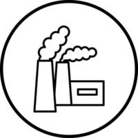 Chimney Pollution Vector Icon Style