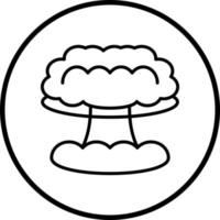 Nuclear Explosion Vector Icon Style