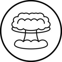 Nuclear Explosion Vector Icon Style