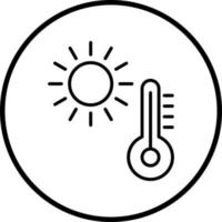 caliente clima vector icono estilo