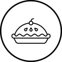 vector diseño manzana tarta vector icono estilo