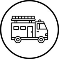 Vector Design Firefighter Truck Vector Icon Style