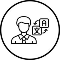 Freelance Translator Vector Icon Style
