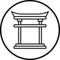 Vector Design Torii Gate Vector Icon Style