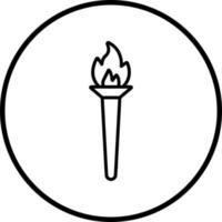 Vector Design Torch Vector Icon Style