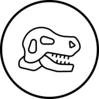 vector diseño dinosaurio fósil vector icono estilo