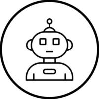 Humanoid Robot Vector Icon Style