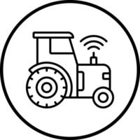 inteligente tractor vector icono estilo