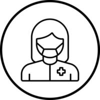 Female Surgeon Vector Icon Style