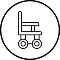 Automatic Wheelchair Vector Icon Style