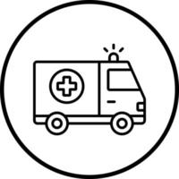 ambulancia vector icono estilo