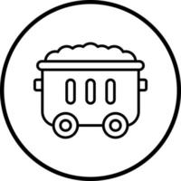 Mining Cart Vector Icon Style