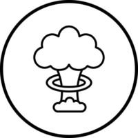 Nuclear Explosion Vector Icon Style