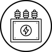 Power Transformer Vector Icon Style