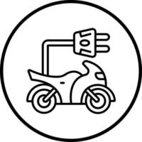 Electric Bike Vector Icon Style