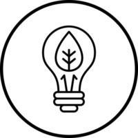 Eco Bulb Vector Icon Style