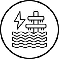 Ocean Energy Vector Icon Style