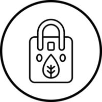 Eco Bag Vector Icon Style