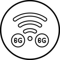 6G Network Vector Icon Style