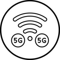 5G Network Vector Icon Style