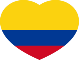 Colombia bandera corazón forma png