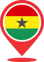 Ghana  flag pin map location png