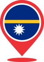 Nauru flag pin map location PNG