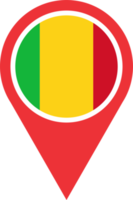 Mali flag pin map location PNG