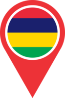 Mauritius flag pin map location PNG