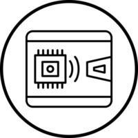 electrónico billetera vector icono estilo