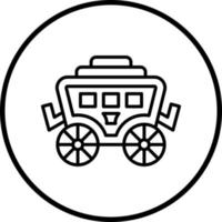 Desert Carriage Vector Icon Style