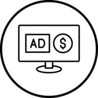 Paid Social Advertising Vector Icon Style