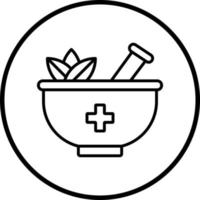 herbario tratamiento vector icono estilo